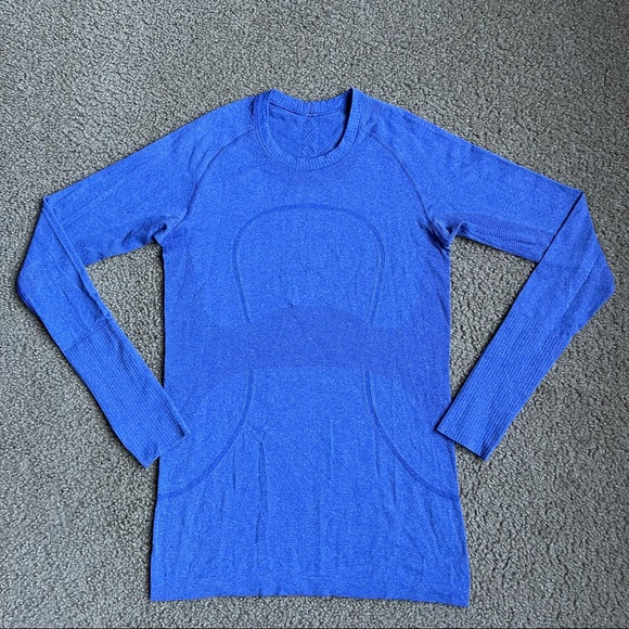 RARE Lululemon Run: Swiftly Tech Long Sleeve Sz 6 In Pigment Blue - Picture 3 of 7
